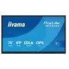 Image de iiyama ProLite TE7513A-B1AG - Classe de diagonale 75" (74.5" visualisable) écran LCD rétro-éclairé par LED - signalétique numérique interactive - avec écran tactile (multi-touch) / capacité PC en option (slot-in) - 4K UHD (2160p) 3840 x 2160 - cad en occasion ou reconditionné