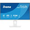 Image de iiyama Prolite XB2797QSNP-W1 Moniteur LED IPS 68,5 cm 27" WQHD HDMI DP-in/Out DaisyChain USB-C Dock 96 W RJ45 commutateur KVM USB3.2 USB-C Slim-Line Réglage de la hauteur Pivot AdaptiveSync Blanc