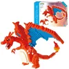 Image de Figurine Pokémon Dracaufeu (Charizard) - BANDAI - Nanoblock - Figurine en Briques 860 pieces - Kit Construction - NBPM80