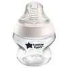 Image de Tommee Tippee Biberon Closer to Nature, Tetine à Débit Lent avec Valve Anti-Colique, Imite la Forme du Sein, 150ml, Lot de 1, Transparent