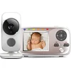 Image de Motorola Baby MBP 667 Connect Moniteur bébé vidéo WiFi avec écran 2.8" vision nocturne infrarouge communication bidirectionnelle couleur, Blanc