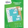 Image de Papier créatif AVERY 72 Etiquettes pour timbres 63.5x33.9mm