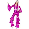 Image de Smiffys Costume Dancing Dream des années 70, rose, comprend combinaison pantalon en dentelle