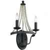 Image de Elstead Feiss Nori Lampe murale à bougie Zinc vieilli foncé avec Driftwood Grey