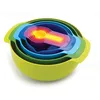 Image de Joseph Joseph Nest 9 Plus - Ensemble Compact Emboitable de Saladiers, Bols, Passoires, Chinois et Doseurs - Multicolore