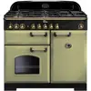 Image de Piano de cuisson gaz FALCON CLASSIC DELUXE 100 VERT OLIVE LAITON