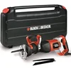 Image de BLACK+DECKER RS1050EK-QS Scie sabre filaire, Vitesse variable 6 positions de 800 à 2400 crs/min - 3 lames - Livrée en coffret 1050W, Noir, Orange, 28 mm