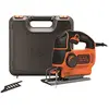 Image de Black+Decker Scie sauteuse électrique 620 W KS901PEK / Scie sauteuse pendulaire à 4 niveaux avec mallette pour bois, métal et plastique/scie avec changement de lame facile sans outil