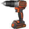 Image de BLACK+DECKER Perceuse à percussion sans fil - Chargeur standard, Noir, 1 batterie