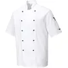Image de Portwest C734 Veste De Chef Manches Courtes Pour Hommes Blancs Blanche, L