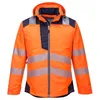 Image de Portwest T400 Parka HV PW3 Ourlet Incurvé Intérieur Coutures Double Piqûre | Orange/Marine, S, EN ISO 20471 Classe 3, EN 342, Doublure en Insulatex, Poche Poitrine Zippée, Imperméable à L'eau, À Capuche