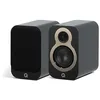 Image de Q Acoustics 3010c Paire d'enceintes compactes d'étagère Noir satiné   Enceinte reflex bidirectionnelle, haut-parleur de basse 10,2 cm, tweeter 2,3 cm   Haut-parleurs stéréo/haut-parleurs passifs pour