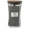 Image de WoodWick grande bougie parfumée en jarre avec mèche qui crépite, Sable & Bois flotté, Temps de combustion jusqu'à 130 heures, 610g