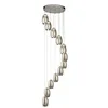 Image de Searchlight Cyclone Pendentif Mu Lighti Drop 12 Lumières, verre fumé 3000K