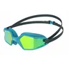 Image de Speedo Junior Hydropulse Lunettes de natation | Ajustement confortable | Design réglable | Anti-buée | Anti-fuite, Bleu marine/Blue Bay/Or jaune, Taille unique