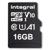 Image de Integral Carte Mémoire 16Go MicroSDHC Haute Vitesse jusqu'à 100MB/s Classe 10, V10, UHS1, U1, Homologuée A1, + Adaptateur SD