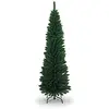 Image de SHATCHI Sapin de Noël artificiel floqué fin de 1,4 m à 2,4 m, décorations de maison avec pointes pointues et support en métal, vert, 2,1 m