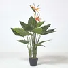 Image de HOMESCAPES Plante artificielle Oiseau du paradis en pot, Fausse plante d’intérieur 120 cm