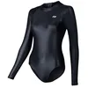 Image de ZONE3 OWS Ti+ Maillot de bain thermique à col haut avec doublure en titane/soutien-gorge intérieur - Maillot de bain à manches longues pour la natation en eau libre/piscine, Noir , 18