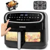 Image de Duronic AF14 BK Friteuse à air 2400W avec 1 grand tiroir de cuisson 10 litres inclus 10 programmes préréglés Air fryer sans huile Chauffer préchauffer réchauffer déshydrater