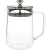 Image de La Cafetière Théière en vrac 4 tasses/1050 ml avec couvercle, infuseur à thé en verre résistant à la chaleur avec filtre intégré en acier inoxydable pour feuilles de thé et infusions de café moulu