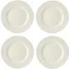 Image de Mikasa Cranborne Ensemble d'assiettes d'accompagnement 4 pièces, service pour 4, ensemble de 4 assiettes d'accompagnement en grès crème, assiettes d'accompagnement rondes de 21 cm
