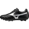 Image de Mizuno Morelia II Club AG Chaussures de football pour homme adaptées à l'herbe synthétique, Noir et argenté., 40 EU