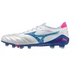 Image de Mizuno Chaussures de football pour homme, Rose turquoise blanche, 43 EU