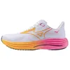 Image de Mizuno Wave Rider 29 Chaussures de running unisexe pour adulte, White Tang Orange Pink Tetra, 39 EU