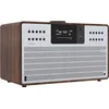 Image de REVO SuperCD Radio numérique Internet/DAB+ avec lecteur CD (40 W, son stéréo/DAB/FM, Spotify, Wi-Fi, Aux In, avec bloc d'alimentation) Noyer argenté