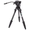 Image de 3 Legged Thing Legends Jay Trépied de nivellement en fibre de carbone avec base réglable pour appareil photo et vidéo Trépied de voyage avec 3 pieds amovibles