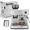 Image de Breville Barista Max Machine à café/machine à expresso, semi-automatique avec moulin broyeur à grain intégré, buse à vapeur pour faire mousser le lait & pompe italienne de 15 bars [VCF126X]