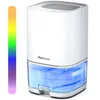 Image de Pro Breeze Déshumidificateur d'air Electrique 1000 ml avec lumières LED et Minuterie de 4 heures, Absorbeur d'humidité, Anti Moisissure, Mini Déshumidificateur Salle de Bain Cave Chambre - Blanc