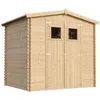 Image de Abri de jardin en bois - Stockage extérieur I236xL226xH218 cm/ 4.33 m2 Petit abri à outils, Local à vélos - Toit imperméable, fenêtres TIMBELA M369