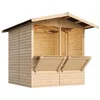 Image de TIMBELA M149 Abri de jardin en bois massif d'épicéa de qualité supérieure, comptoir 200 x 200/4 m², bar multifonctionnel