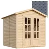 Image de Timberla M351FB Cabane en Bois Gris, L233xP222xH233 cm   Abri Bureau Atelier Studio Jardin