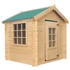 Image de Cabane Enfant Exterieur 0.9m2 - Maison Enfant Exterieur - Cabane de Jardin pour Enfant 111x113xH121cm - Cabane bois Enfant Timbela M570Z-1, Toit Vert