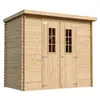 Image de Abri de jardin en bois - Stockage extérieur l239xL142xH200cm/2.63 m2 - Petit abri à outils, Local à vélos - TIMBELA M310 C