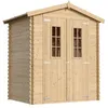Image de Abri de jardin en bois AVEC SOL TRAITÉ - Stockage extérieur I196xL136xH218 cm/ 1.98 m2 Petit abri à outils, Local à vélos - TIMBELA M367C+M367G