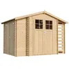 Image de Abri de jardin en bois et range bûches extérieur - Stockage extérieur I206xL328xH218 cm/ 3,53 + 0,97+0,97 m2 Petit abri à outils, Local à vélos - TIMBELA M389F