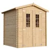 Image de Abri de jardin en bois AVEC SOL TRAITÉ - Stockage extérieur I186xL196xH218 cm/ 2,82 m2 Petit abri à outils, Local à vélos - TIMBELA M320C+M320G