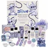 Image de MAD Beauty Calendrier de l'Avent Disney STITCH avec 24 produits de maquillage et cosmétiques, calendrier de l'Avent bien-être pour femme avec masque facial, lotion pour le corps, élastique à cheveux -