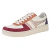 Image de Gola Baskets Grandslam Quadrant pour femme, blanc cassé, cerise, or rose, prune, pointure 41