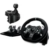 Image de Logitech G920 Driving Force Volant de Course avec Pédales, Retour de Force Réaliste, Palettes au Volant en Acier Inoxydable, Volant en Cuir, Rotation du Volant à 900°, Prise EU, Xbox One/PC/Mac - Noir