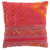 Image de Coussin Joyeux ETNHIC Tresse Carre Cotton Rose/Violet
