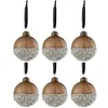 Image de J-Line Décoration de Noël - Boules de faïence brownies