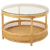 Image de J-Line Table Basse Jovelyne de rotin/Verre - Naturel
