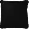 Image de J-Line Coussin Tissé Cuir Noir