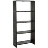 Image de J-Line Bibliotheque 4 Etageres Teck Recycle Noir
