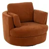 Image de J-Line Fauteuil Pivotant - Bois de Peuplier/Mousse - Rouille